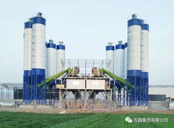 【产品风采】方圆集团HZS180型搅拌站参与阜淮铁路建设