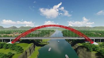 跨越江河！三一助建正龙红水河特大桥！