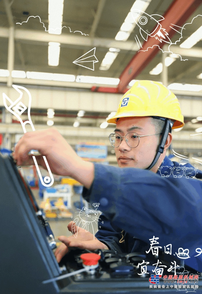 ▲通力配合，从手到心，以技艺立道，以情怀入心，徐工匠人关注每一个细节，践行并弘扬工匠精神。