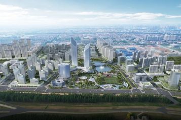 中建三局携手柳工江汉共建荆州新地标