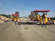 中大抗离析摊铺机在江西樟吉高速公路改扩建项目A3标下基层首件工程中施工