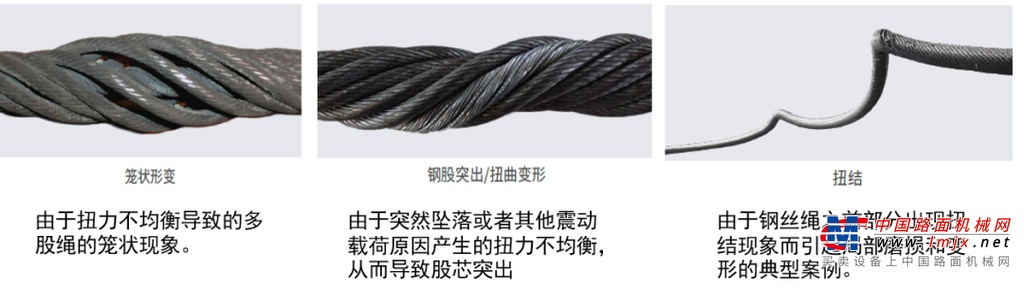 上部没有按照操作规范安装钢丝绳，导致钢丝绳受到泥沙的污染。