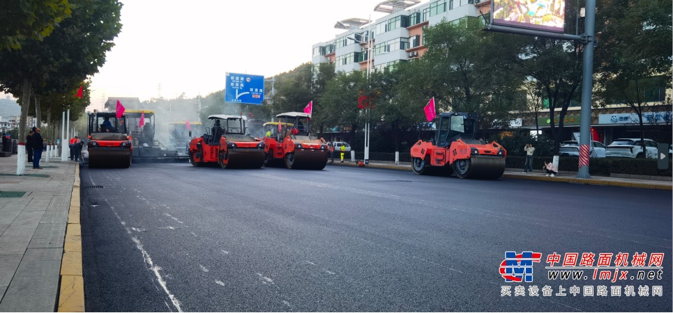 	本次需要重新铺装的路段长 4 km，铺筑面积达 65000㎡。这就意味着施工单位面对的是一场硬仗，既要保证施工品质，又要争分夺秒抢工期。这就对施工单位的施工组织能力、施工设备的性能、效率和可靠性提出了相当高的要求。