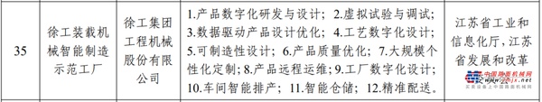 国家智能制造示范工厂揭榜单位，徐工+1