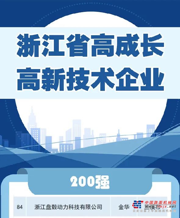 喜上榜！盘毂荣登“浙江省高成长高新技术企业200强”
