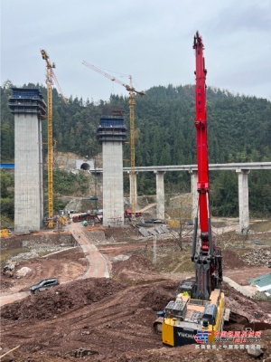 玉柴YCR405E旋挖钻机助力加密国家高速公路网建设
