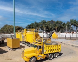 林泰阁CDP5001M车载移动式沥青搅拌站助力拉丁美洲基础设施建设