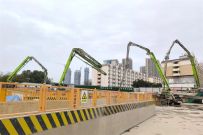 “江城”武汉展雄风！多台中联重科泵车助建全国最长地铁环线