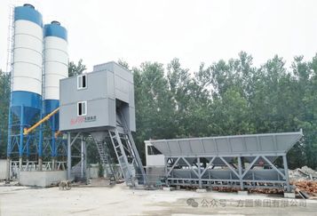 【踏出国门】方圆HZS50D型斗提式搅拌站出口蒙古