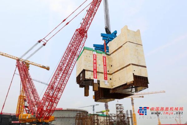 三一重工千吨一吊丨SCC36000A完成国家电投廉江核电第四次超大件吊装