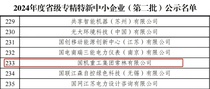 常林公司獲評省級專精特新中小企業