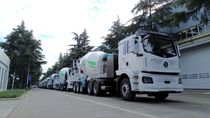 “多拉快跑”利器！中集车辆20台EV·DTB半挂搅拌车挺进大湾区