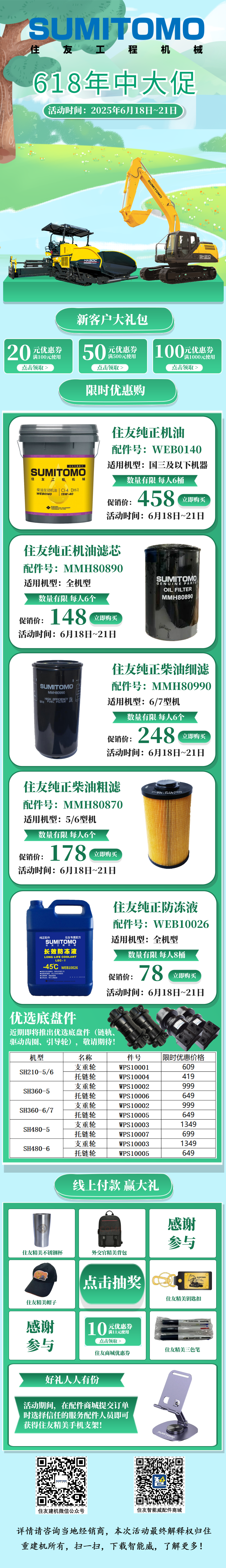 住友智能威配件商城618年中大促全面开启！