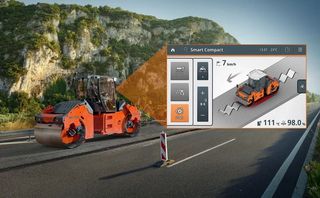 Hamm │ 行业突破：专业版智能压实系统 (Smart Compact Pro) 实现了将实时密度测量功能应用于自动压实过程中