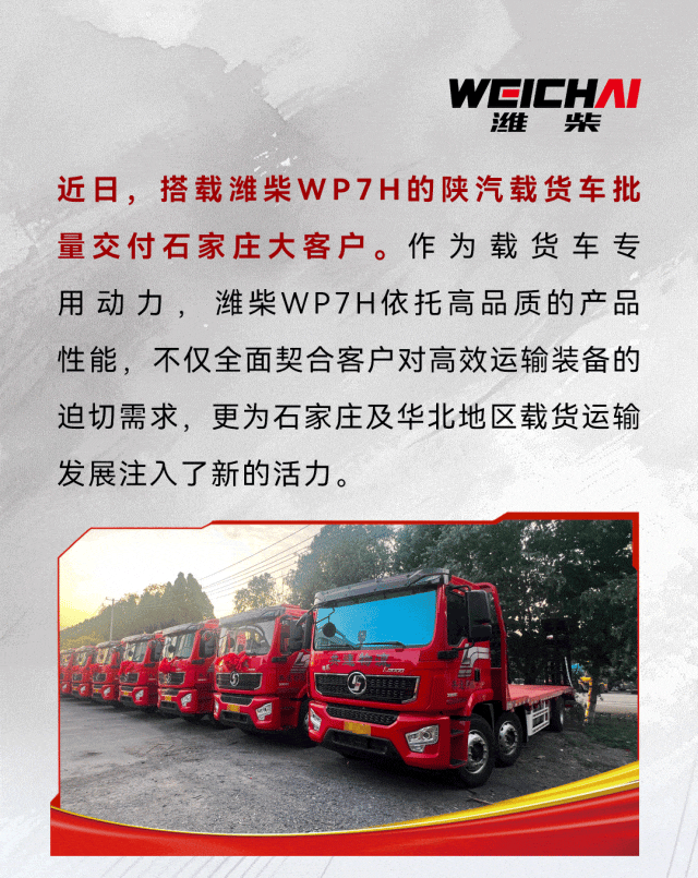 300台潍柴WP7H闪耀石家庄，以“四省科技”点亮华北物流新征程