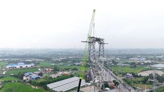 转场高效吊装强，专精电力铁塔作业！中联重科ZAT1300VS7助力电塔建设施工