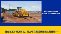 厦金扭王字块叉装机助力中交集团防波堤工程建设