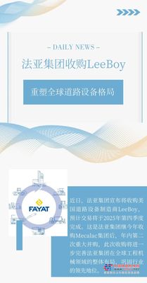 法亚集团收购美国道路设备制造商LeeBoy
