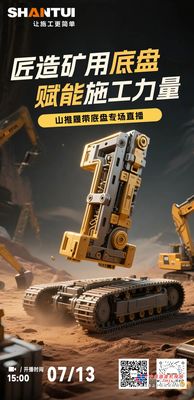 倒计时1天丨明日15点！山推履带底盘直播，见证矿用底盘实力！