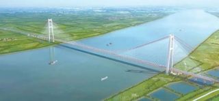 72米巨臂显神威！徐工“钢铁侠”集结汉南长江大桥