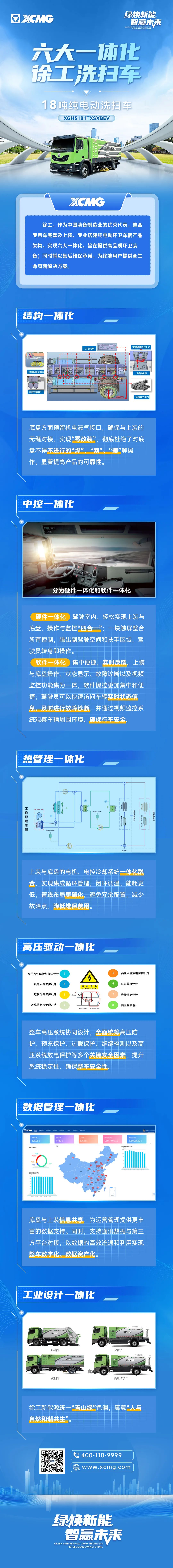 绿焕新能！一图带你快速了解徐工一体化洗扫车