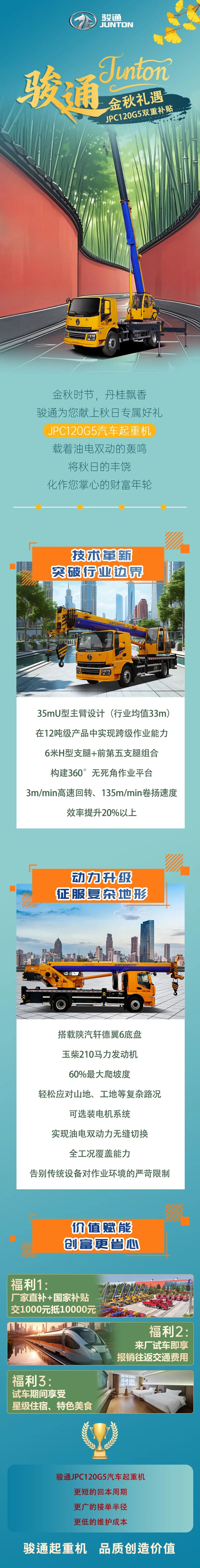  骏通JPC120G5汽车起重机